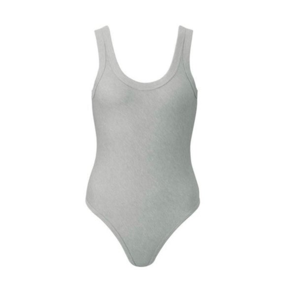 ALEXANDER WANG x UNIQLO Heat Tech Ribbed Sleeveless Bodysuit in Gray - Picture 7 of 7